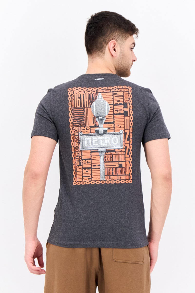 Adidas Men Sportswear Fit Short Sleeve Outdoor T Shirt, Grey - Image 3